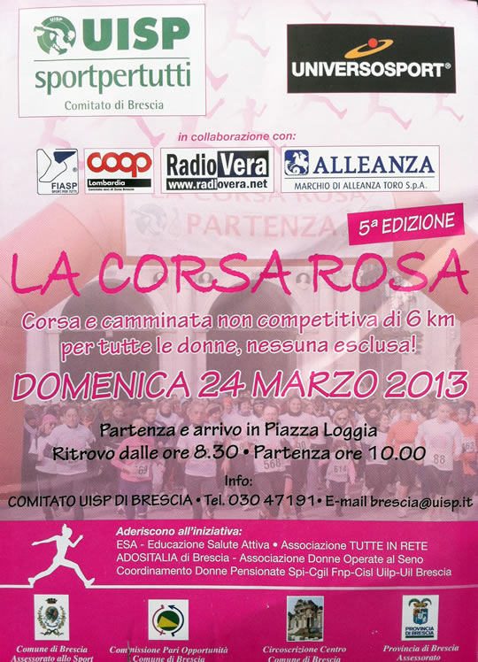 la corsa rosa a Brescia