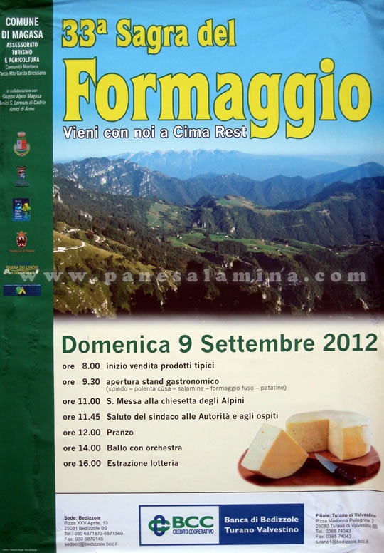 locandina festa del formaggio a Magasa