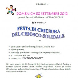 festa di chiusura del chiosco solidale