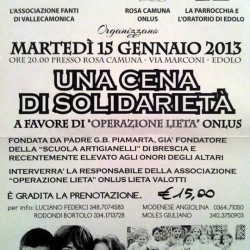 cena di solidarieta a edolo