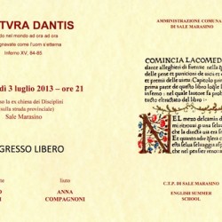 Lectura Dantis a Sale Marasino