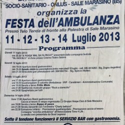 festa ambulanza a Sale Marasino