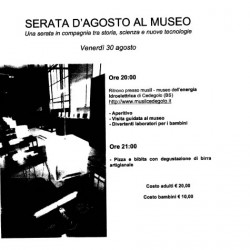 Serata d' Agosto al Museo di Cedegolo