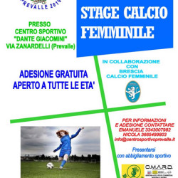 Stage Calcio Femminile a Prevalle