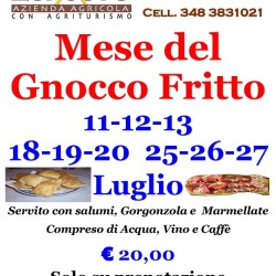 Mese del gnocco fritto in Agriturismo 2014 Castegnato