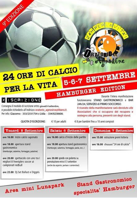 24 Ore di Calcio per la Vita ad Agnosine