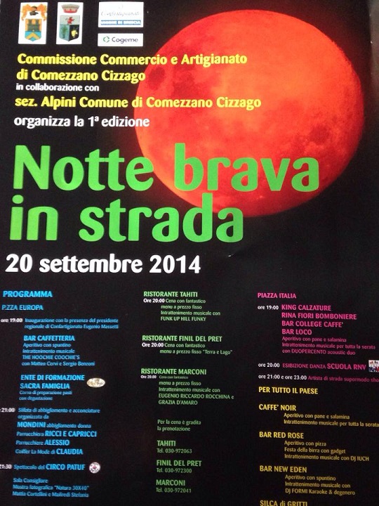 Notte brava in strada a Comezzano Cizzago 2014