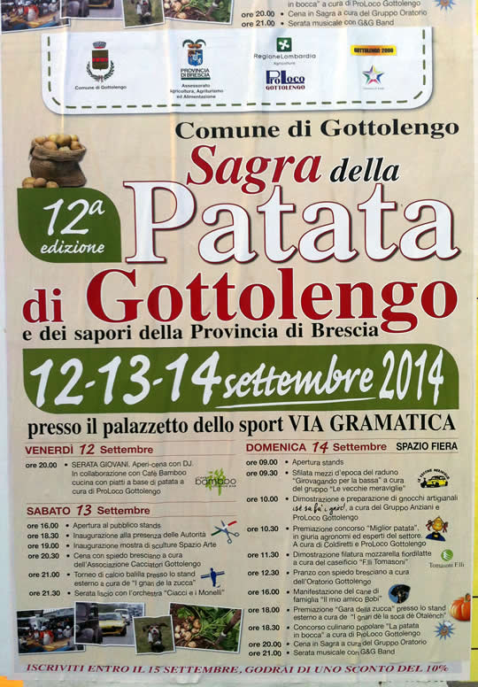 sagra della patata di Gottolengo 2014