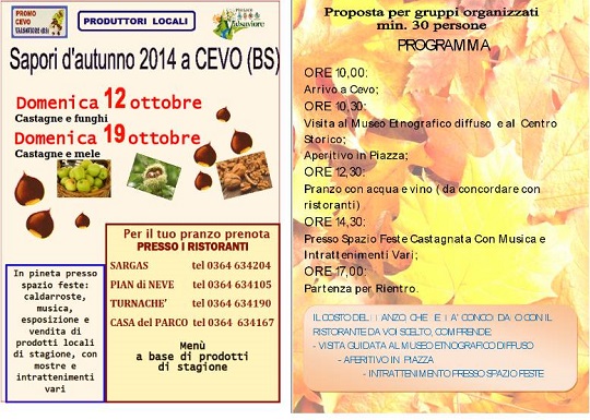 Sapori d'autunno a Cevo 2014