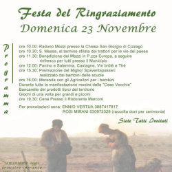 Festa del Ringraziamento a Comezzano Cizzago