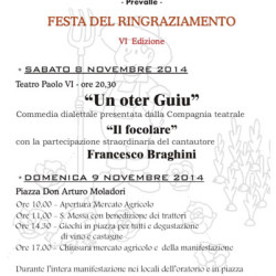 Festa del Ringraziamento a Prevalle