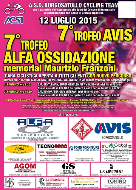 7 Trofeo Ciclistico Alfa Ossidazione a Borgosatollo