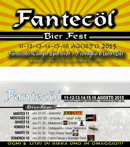 Fantecol Bier Fest 2015 a Provaglio d'Iseo