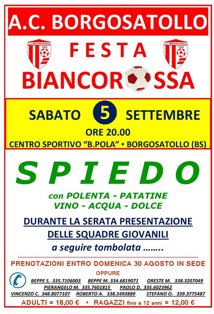 Festa Biancorossa 2015 a Borgosatollo