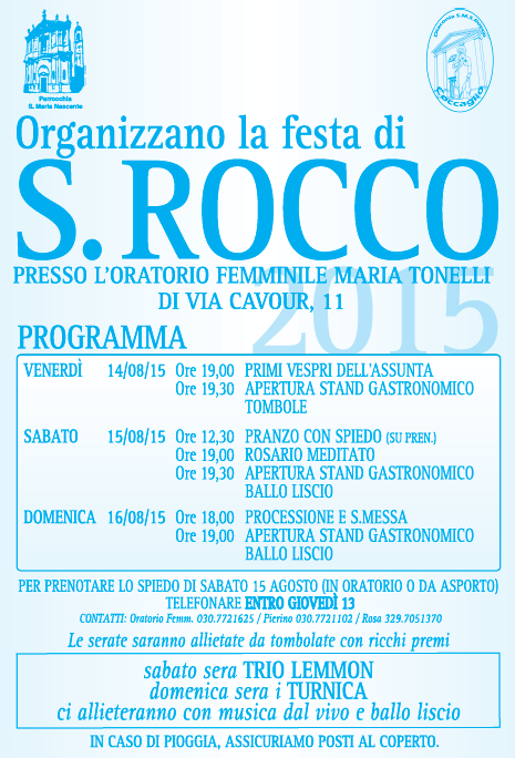 Festa di S.Rocco 2015 a Coccaglio