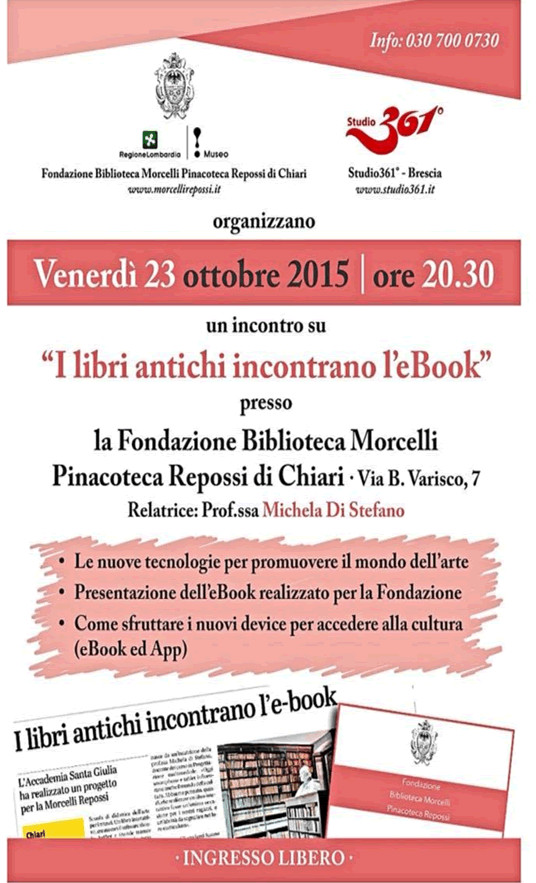 I Libri Antichi Incontrano l'E Book a Chiari