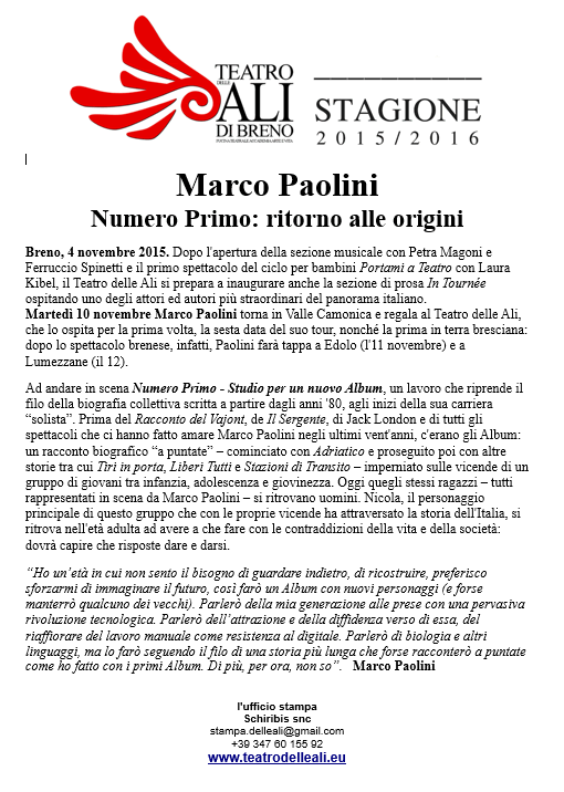 Marco Paolini a Breno