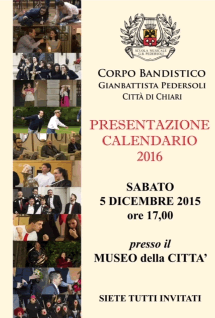 Presentazione Calendario Corpo Bandistico a Chiari