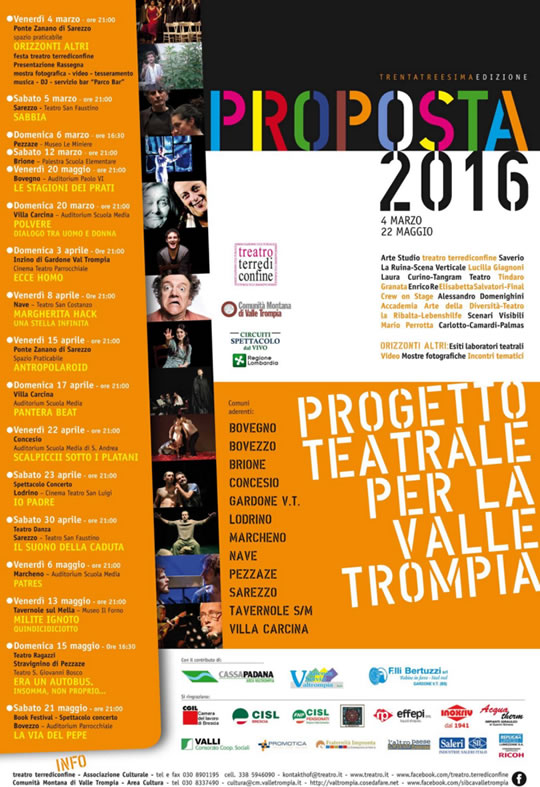 Proposta 2016 Progetto Teatrale per la Valle Trompia 