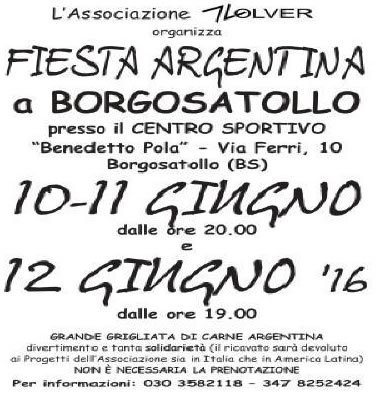 Festa Argentina a Borgosatollo 