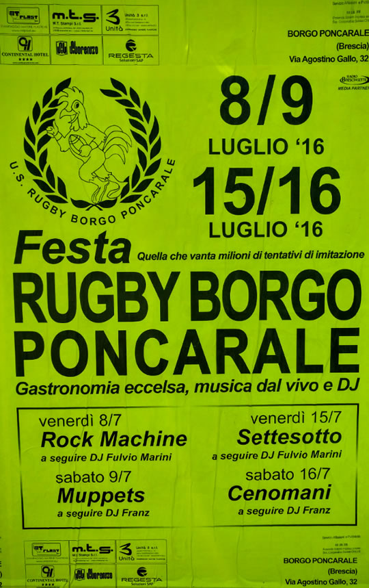 Festa Rugby Borgo Poncarale 