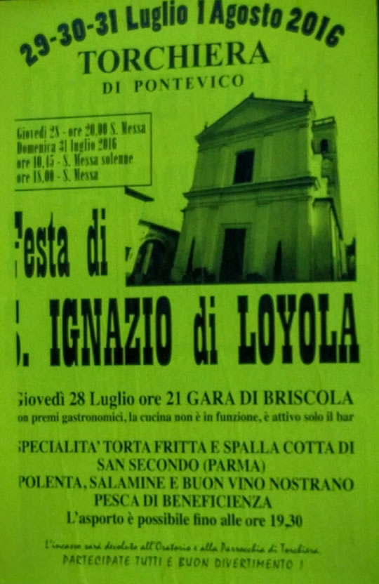 Festa di S. Ignazio di Loyola a Pontevico 