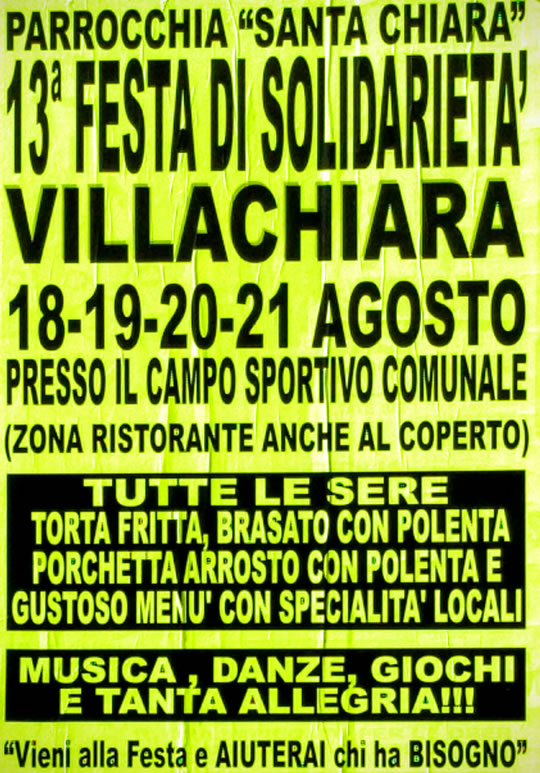 13 Festa di Solidarietà a Villachiara