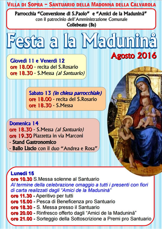 Festa a la Madunina a Collebeato 