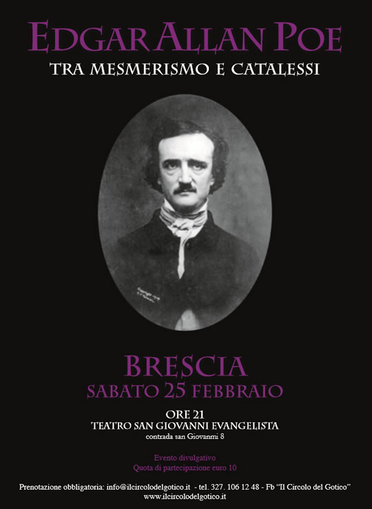 Edgar Allan Poe tra mesmerismo e catalessi a Brescia 