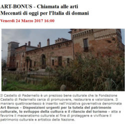 Art Bonus a Padernello