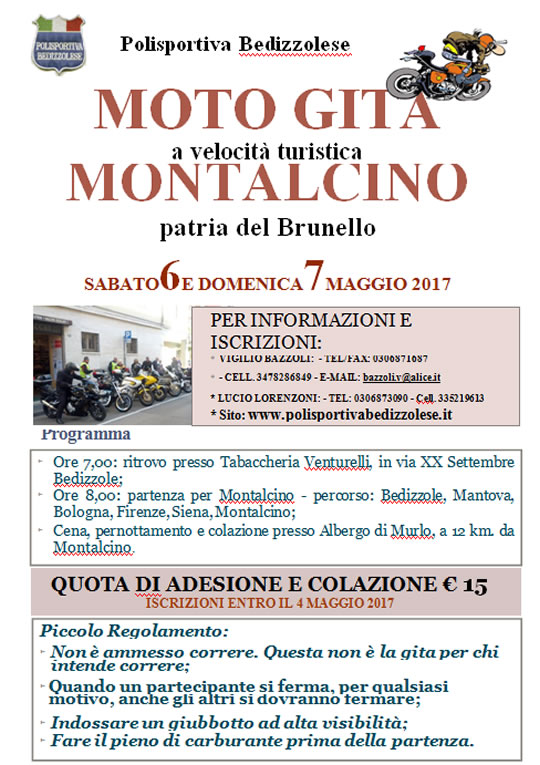 Moto Gita Montalcino 