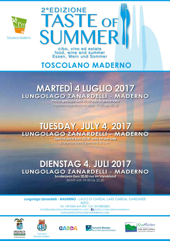 Taste of Summer a Toscolano Maderno 