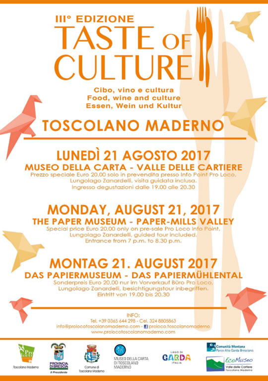 Taste of Culture a Toscolano Maderno 