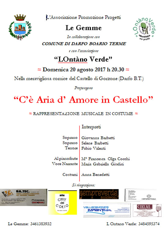 C'è Aria d'Amore in Castello a Darfo Boario Terme