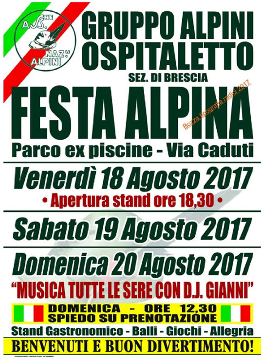 Festa Alpina a Ospitaletto 