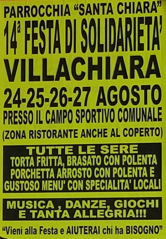 Festa di Solidarietà a Villachiara 