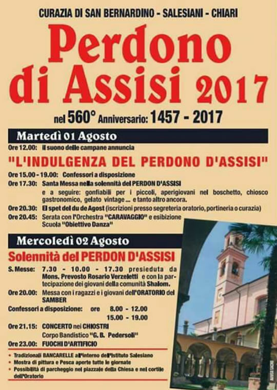 Perdono d'Assisi a Chiari 