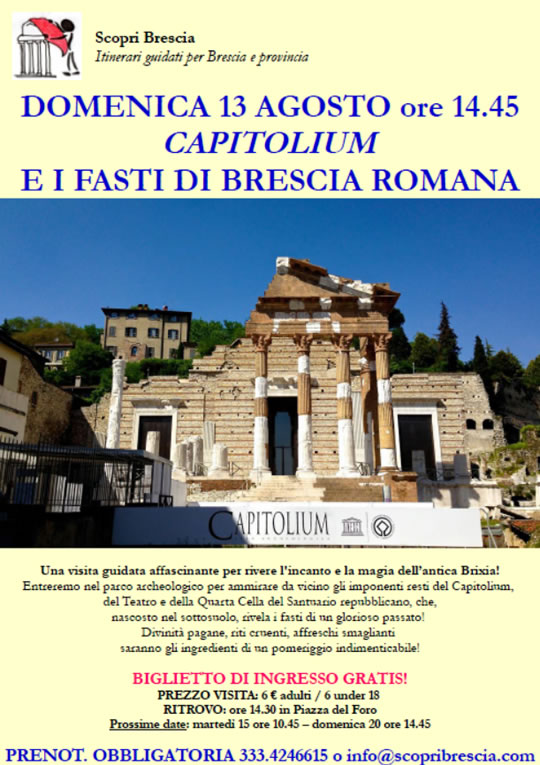 Visita al Capitolium e i Fasti di Brescia Romana 