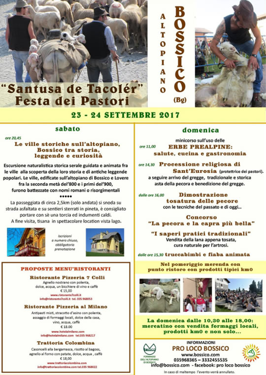 Festa dei Pastori a Bossico BG