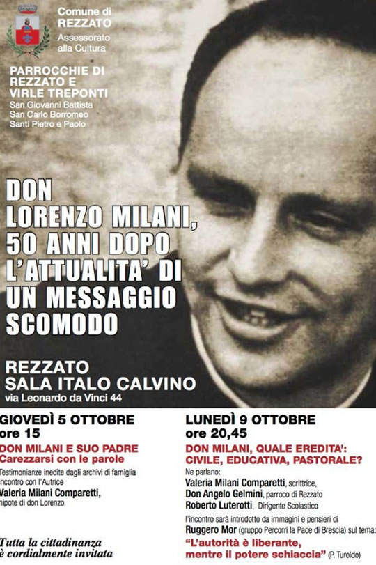 Don Lorenzo Milani 50 anni dopo a Rezzato 