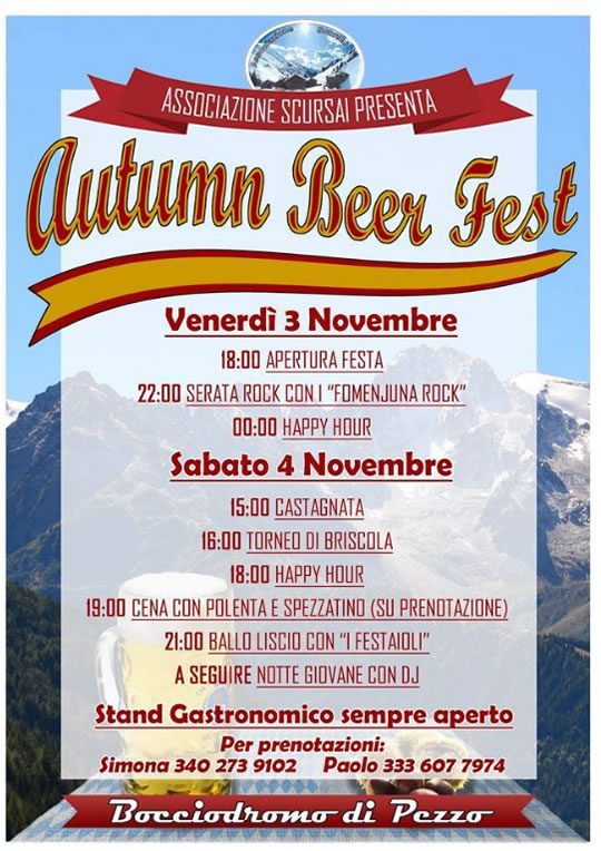 Autumn Beer Fest a Ponte di Legno 