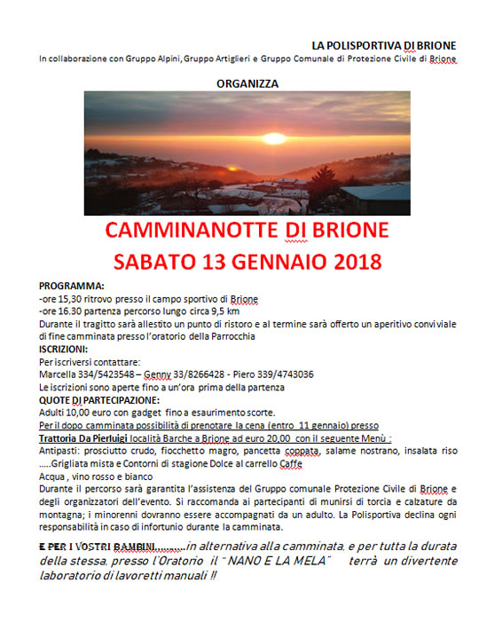 Camminanotte di Brione 