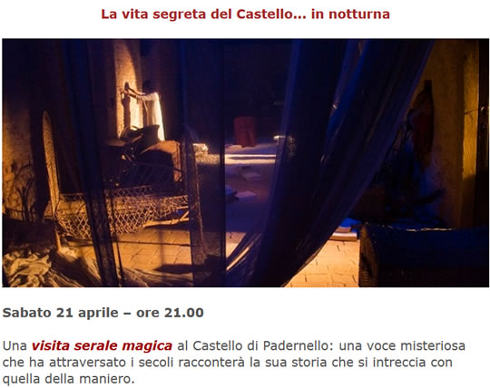 La Vita Segreta del Castello in notturna a Padernello