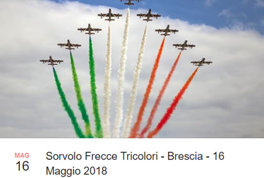 Sorvolo Frecce Tricolori a Brescia 