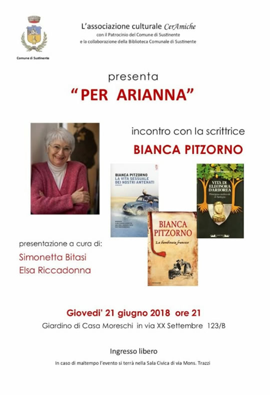 Incontro con la scrittrice Bianca Pitzorno a Sustinente
