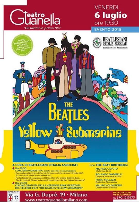The Beatles Yellow Submarine a Milano