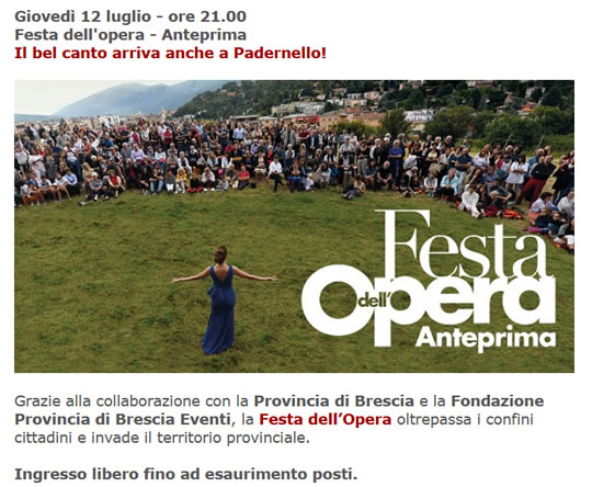 Festa dell'Opera Anteprima a Padernello 