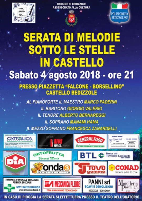 Serata di Melodie Sotto le Stelle in Castello a Bedizzole