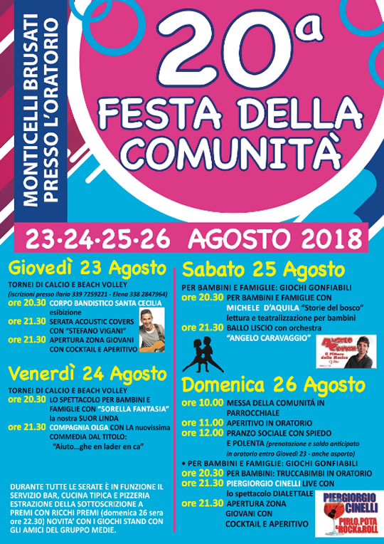 Festa della Comunita' a Monticelli Brusati 