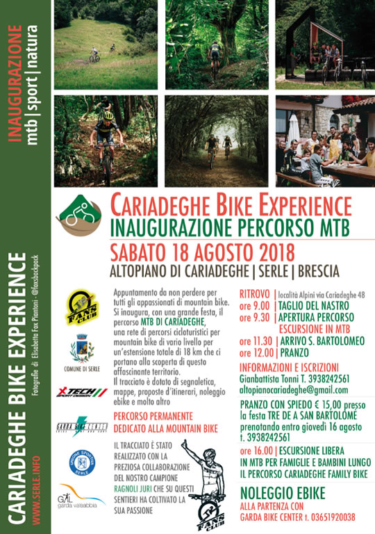 Inaugurazione Cariadeghe Bike Experience a Serle 